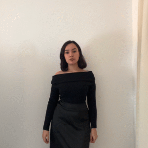 Jupe satin asymétrique dentelle