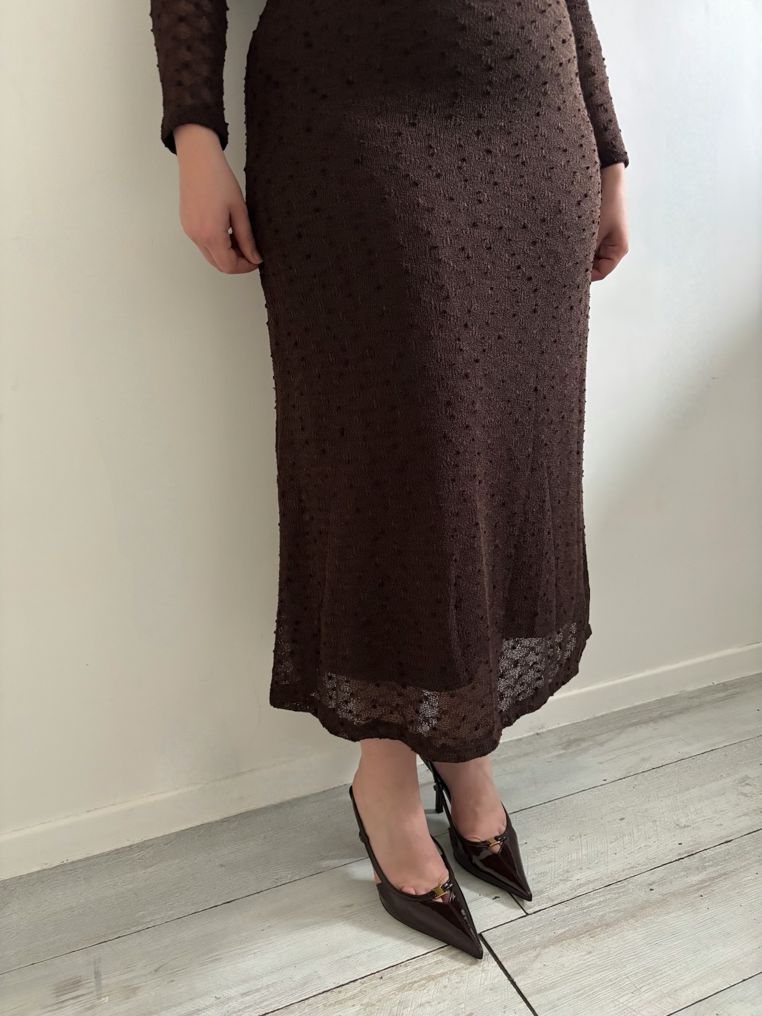 Robe en crochet longue doublée – Image 5