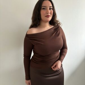 Haut asymétrique drapé