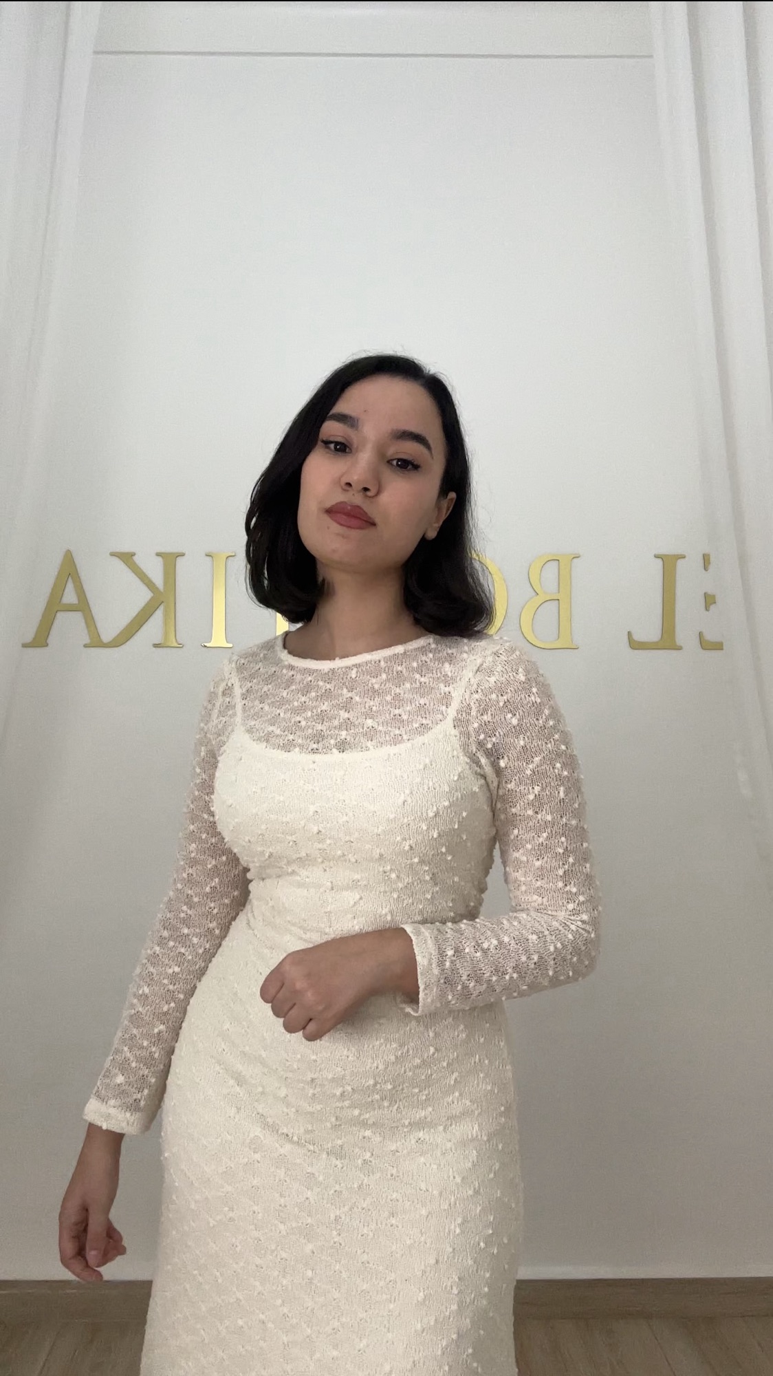 Robe en crochet longue doublée