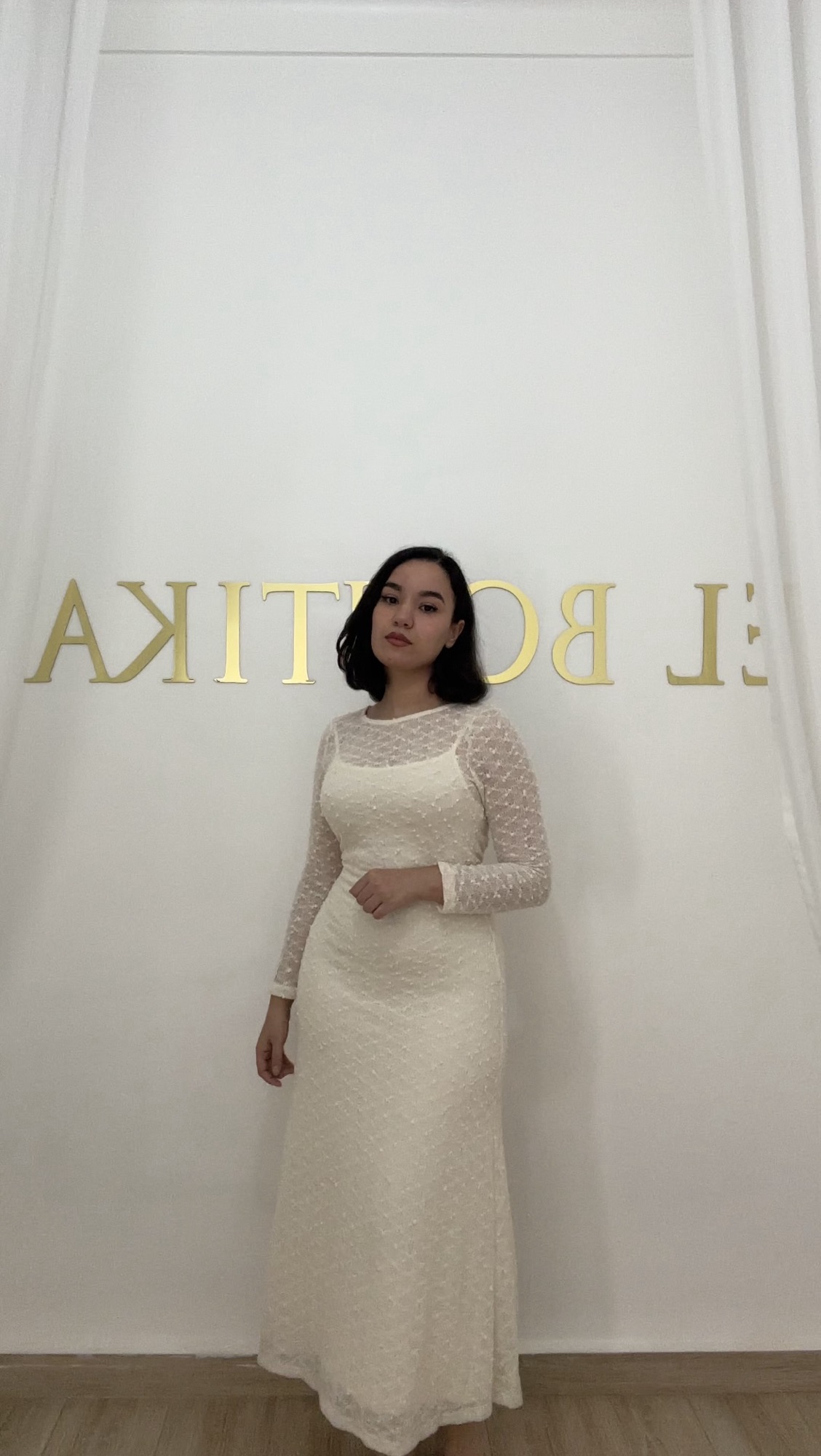 Robe en crochet longue doublée – Image 3