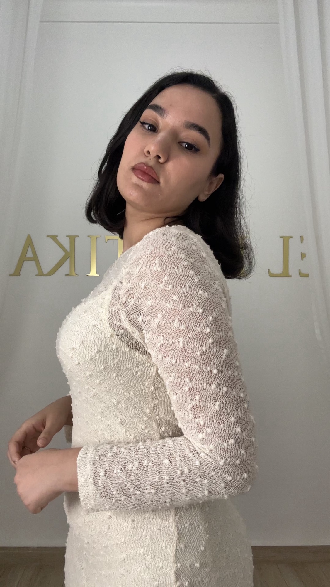 Robe en crochet longue doublée – Image 4